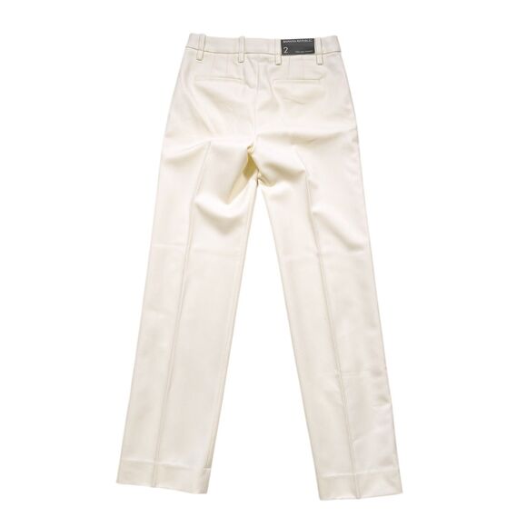 Banana Republic Women's Wool Pants Ivory High Rise Straight Leg Trousers 2 NWT - Picture 2 of 7
